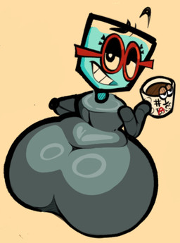 ambiguous_gender ambiguous_humanoid arms_bent big_butt black_eyebrows black_eyelids black_eyes butt coffee_mug container cup duo eyebrows eyelashes eyewear featureless_arms glasses grey_body half-closed_eyes holding_another holding_container holding_cup holding_mug holding_object huge_butt larger_ambiguous larger_humanoid light looking_at_viewer looking_back looking_back_at_viewer mug narrowed_eyes noseless not_furry pupils red_eyewear red_glasses simple_background sitting size_difference smaller_ambiguous smile smiling_at_viewer tan_background tan_sclera text text_on_mug toothy_grin water water_cooler white_pupils fizzooka jackbox_games job_job the_jackbox_party_pack m._bubbles animate_inanimate humanoid 2024 cel_shading colored digital_drawing_(artwork) digital_media_(artwork) english_description english_text hi_res lighting shaded nonbinary_(lore)