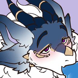 4_ears accessory blue_penis blush bodily_fluids drooling ear_tuft eyes_closed fellatio genitals hair horn knot multi_ear neck_tuft oral penile penis purple_eyes saliva sex tuft white_hair shinystarshard mythology dragon mythological_creature mythological_scalie scalie 1:1 animated