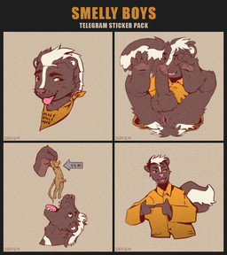 anthro anus balls clothed clothing dangling extreme_size_difference feet foot_focus foreskin genitals hanging_by_arms hindpaw holding_another holding_micro imminent_vore kerchief kerchief_only looking_at_viewer male male/male micro mostly_nude mouth_shot neckerchief neckerchief_only neckwear nude open_mouth partially_clothed pawpads paws penis size_difference soles solo sticker sticker_pack tail text tongue tongue_out vore obrien_(artist) mulligan_(obrien) mammal mephitid murid murine rat rodent skunk english_text hi_res multiple_images
