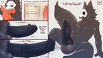 animal_genitalia animal_penis anthro balls big_balls big_penis black_body black_fur bodily_fluids canine_genitalia canine_penis equine_genitalia equine_penis erection expansion fur genital_expansion genital_fluids genital_transformation genitals huge_penis humanoid_genitalia humanoid_penis knot leaking_precum magic male male_anthro mask nude penis penis_expansion precum simple_background solo spell text transformation nsfw_def changed_(video_game) puro_(changed) canid canine canis goo_creature mammal english_text hi_res