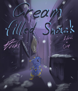 alley animal_genitalia anthro balls blue_body blue_fur fur genitals male multicolored_body multicolored_fur semi-anthro sheath snow snowing solo title yellow_body yellow_fur vuchs rain_world videocult astral_(jeddy) slugcat absurd_res cover cover_art cover_page hi_res