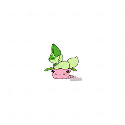 :3 :> ambiguous_feral ambiguous_gender blush cheek_tuft chest_tuft duo eyes_closed facial_markings facial_tuft feral fur green_body green_ears green_fur green_tail head_markings kemono leaf loaf markings mask_(marking) on_top_of pink_body pink_tail plant quadruped simple_background sitting spinning tail tuft white_background yellow_eyes tontaro nintendo pokemon elemental_creature felid feline flora_fauna generation_2_pokemon generation_9_pokemon hoppip mammal pokemon_(species) sprigatito 1:1 2026 2d_animation animated colored digital_media_(artwork) frame_by_frame signature watermark