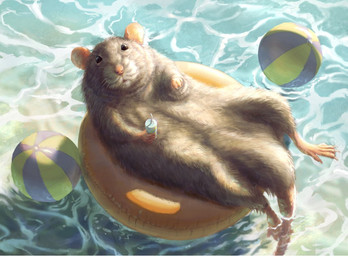 ball beach beach_ball black_eyes container cup detailed_background disposable_cup feet feral fur gesture grey_body grey_fur hand_gesture inflatable looking_at_viewer lying on_back outside paws pointing pointing_at_viewer seaside solo swim_ring tail tail_in_water water nejumipro mammal murid murine rat rodent 2021