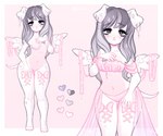 adoption alternative_fashion anthro corset_piercing ear_chain ear_piercing female fur heart_eyes heart_symbol j-fashion jirai_kei leg_piercing piercing solo surface_piercing white_body white_fur wings valeria_fills angel canid canine canis dalmatian domestic_dog mammal 6:5 pastel_theme