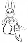 anthro breasts clothed clothing crossed_legs electronics eyewear female glasses panties phone sad simple_background solo stylus teeth toony underwear white_background samuriolu glue_studios rimba_racer ms._torres_(rimba_racer) lagomorph leporid mammal rabbit 2017 hi_res monochrome