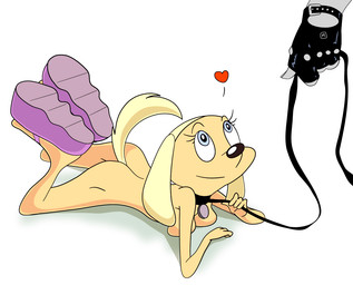anthro blue_eyes breasts butt clothing collar duo female fingerless_gloves footwear gloves handwear heart_symbol leash leashed_collar looking_at_another looking_at_partner lying nude on_front sandals shoes shoes_on simple_background smile white_background unknown_artist brandy_and_mr._whiskers disney brandy_harrington canid canine canis domestic_dog mammal 2025