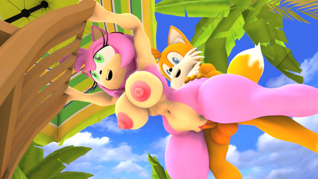 anthro anthro_on_anthro anthro_penetrated anthro_penetrating anthro_penetrating_anthro balls bent_over big_balls big_breasts big_nipples big_penis black_nose blue_eyes bouncing_balls bouncing_breasts breasts cheek_tuft curvy_figure dipstick_tail doggystyle duo erection facial_tuft female female_penetrated from_behind_position fur genitals green_eyes hair hip_grab interspecies looking_down looking_up male male/female male_penetrating male_penetrating_female markings nipples nude orange_balls orange_body orange_fur orange_penis outside palm_tree penetration penis pink_body pink_fur pink_hair pink_nipples plant pupils red_vulva sex smile tail tail_markings tan_body tan_fur tan_inner_ear thick_thighs thrusting tree tuft vaginal vaginal_penetration voluptuous vulva white_body white_fur wide_hips wector kabalmystic_(modeler) sega sonic_the_hedgehog_(series) amy_rose miles_prower canid canine eulipotyphlan fox hedgehog mammal 16:9 2022 3d_(artwork) 3d_animation animated digital_media_(artwork) hi_res high_framerate loop no_sound short_playtime video widescreen
