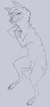 animal_genitalia anthro balls eyes_closed fully_sheathed fur genitals male nude sheath simple_background sleeping solo ciwi pack_street wolter_(weaver) aardwolf hyena mammal sketch