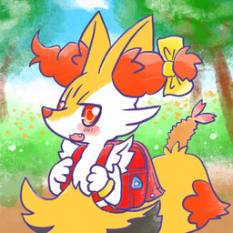 accessory ambiguous_anthro ambiguous_gender anthro backpack biped blush bow_ribbon cute_fangs detailed_background dipstick_tail fangs flower food grass hair_accessory hair_bow hair_ribbon looking_at_viewer markings object_in_tail open_:3 open_mouth open_smile outside plant randoseru ribbons shrimp_(food) side_view sky smile snout solo tail tail_markings teeth tree annyui0611 nintendo pokemon braixen canid generation_6_pokemon mammal pokemon_(species) 1:1 2022 digital_drawing_(artwork) digital_media_(artwork) half-length_portrait hi_res japanese_description portrait translated_description
