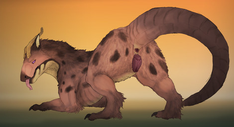 animal_genitalia animal_vulva anus ass_up big_butt black_claws brown_body brown_fur butt canine_genitalia canine_vulva claws female feral fur genitals looking_at_viewer looking_back male male_feral pink_eyes pink_tongue presenting presenting_anus presenting_vulva purple_anus purple_vulva raised_tail solo tail tail_anus thick_tail tongue tongue_out vulva svevato mythology rienna_(svevato) dragon felkin furred_dragon furred_scalie mythological_creature mythological_scalie scalie hi_res