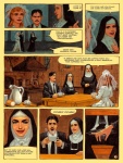 1997 5_fingers clothed clothing comic convent_of_hell dialogue dress english_text eurotica female fingers food fully_clothed grope group hi_res human kitchen male mammal markings mole_(marking) noe_barreiro not_furry nun onion plant religious_clothing speech_bubble text traditional_media_(artwork) vegetable veil wedding_dress