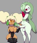 absurd_res balls big_breasts big_butt big_penis breasts butt clothing duo female gardevoir generation_3_pokemon generation_5_pokemon genitals girly greepurl handjob hi_res huge_penis legwear male male/female nintendo nude penile penis pokemon pokemon_(species) sex simple_background thick_thighs thigh_highs whimsicott wide_hips