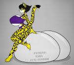 anthro athletic_wear big_breasts breast_implants breasts female fur huge_breasts smile solo yellow_body yellow_fur tabykat taraburst cheetah felid feline mammal implants_(disambiguation)