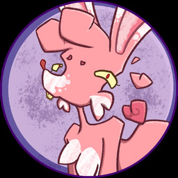 ambiguous_gender anthro arched_back big_ears buckteeth cheek_tuft chest_tuft confusion facial_tuft floating_eyes floating_hair fur heart_(marking) heart_symbol heart_tail highlights_(coloring) machine male markings moon pink_body pink_fur simple_background solo tail teeth toony tuft spezdood r-10_(spezdood) android lagomorph leporid mammal rabbit robot 1:1 alpha_channel cel_shading digital_drawing_(artwork) digital_media_(artwork) icon shaded simple_shading nonbinary_(lore)