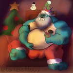 balls beard belly biceps big_penis body_hair bulge chest_hair dildo facial_hair genitals hairy holidays huge_penis hyper hyper_genitalia hyper_penis male musclegut muscular muscular_male obese overweight overweight_male pecs penis piercing sex_toy snowman bernesealexxx christmas santa_claus 1:1 absurd_res hi_res