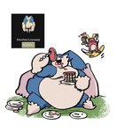 anthro belly big_belly cutlery duo eating eyes_closed female food fork fusion huge_belly kitchen_utensils long_ears morbidly_obese morbidly_obese_anthro morbidly_obese_female obese obese_anthro obese_female open_mouth overweight overweight_anthro overweight_female pancake plate pokemon_fusion simple_background tools carcupholder nintendo pokemon snorpunny alolan_form alolan_raichu generation_1_pokemon generation_4_pokemon generation_7_pokemon hybrid_pokemon lopunny pokemon_(species) regional_form_(pokemon) snorlax 2023