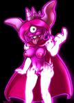 areola beckoning black_background breasts clothing female fire genitals gesture gloves handwear horn lips nipples not_furry nude open_mouth pussy simple_background smile solo teeth tongue tongue_out keishinkae disney gravity_falls pyronica demon monster digital_media_(artwork)