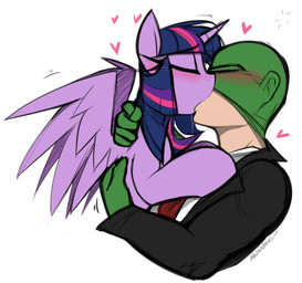 accessory bestiality blush clothing duo female feral heart_symbol horn human_on_feral interspecies kissing making_out male male/female necktie simple_background suit wings madragon friendship_is_magic hasbro my_little_pony mythology anon twilight_sparkle_(mlp) equid equine human mammal mythological_creature mythological_equine winged_unicorn hi_res