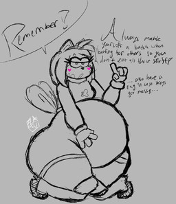 anthro belly belly_rub crouching female female_anthro gesture hand_gesture heart_cheeks heart_symbol obese obese_anthro obese_female overweight overweight_anthro overweight_female pointing pointing_up rumbling_stomach stuffing text infernotv_(artist) sega sonic_the_hedgehog_(series) amy_rose eulipotyphlan hedgehog mammal english_text hi_res