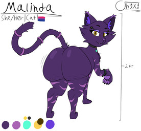 big_butt bisexual_pride_colors bracelet butt choker collar cybernetics dipstick_ears ear_markings eyeshadow female feral gem huge_butt jewelry lgbt_pride looking_back machine makeup markings motion_lines multicolored_ears necklace pawpads paws pride_colors purple_body purple_eyeshadow purple_markings rear_view ring simple_background solo voluptuous_feral white_background yellow_eyes onyxmeow malinda_(onyxmeow) domestic_cat felid feline felis mammal absurd_res hi_res model_sheet