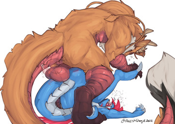 anal anal_penetration anthro anthro_on_anthro anthro_penetrated anthro_penetrating anthro_penetrating_anthro ass_up balls balls_on_tail biped blue_body claws duo feet foot_grab fur genitals hair long_hair lying male male/male male_penetrated male_penetrating male_penetrating_male on_back orange_body orange_fur penetration penile penile_penetration penis_in_ass red_balls red_body red_hair sex simple_background tail white_background white_body redishdragie asian_mythology east_asian_mythology mythology draixen_(scaledfox) rakuo dragon eastern_dragon mythological_creature mythological_scalie scalie 2022 absurd_res digital_media_(artwork) hi_res