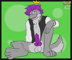 anthro balls clothed clothing erection fur genitals hair looking_at_viewer male paws penis simple_background smile smug solo tail topwear khryaus_o'howl_(artist) nintendo king_(crmlcd) 6:5 absurd_res digital_media_(artwork) hi_res