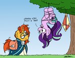 bag cape clothing eyewear female feral glasses horn kite male plant quadruped saddle_bag tree upside_down bobthedalek friendship_is_magic hasbro my_little_pony mythology starlight_glimmer_(mlp) sunburst_(mlp) equid equine mammal mythological_creature mythological_equine unicorn hi_res