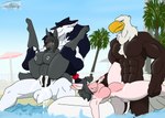 abdominal_bulge age_difference anthro anthro_on_anthro balls beach beak black_body black_fur black_hair blue_body blue_eyes blue_fur blush bodily_fluids breasts claws cum cum_in_pussy cum_inside detailed_background eyes_closed female female_penetrated fluffy fluffy_tail from_front_position full_nelson fur genital_fluids genitals green_eyes group group_sex hair interspecies looking_pleasured lying male male/female male_penetrating male_penetrating_female mature_female mature_male missionary_position muscular muscular_male nipples older_male on_back open_mouth open_smile orgasm orgasm_face parallel_sex penetration pink_body seaside sex size_difference smaller_female smile tail teeth vaginal vaginal_penetration water white_body white_fur younger_female johnithanial cyrus_(johnithanial) accipitrid accipitriform anubian_jackal avian bald_eagle bird canid canine canis eagle fish jackal mammal marine sea_eagle sergal shark absurd_res hi_res