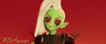 clothing female gloves green_body green_skin hair handwear not_furry red_background simple_background smile solo teeth bdanimare wo262_(modeler) disney wander_over_yonder lord_dominator alien alien_humanoid humanoid 2018 3d_(artwork) digital_media_(artwork) hi_res