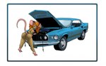 anthro breasts brown_body brown_fur butt female fur genitals hair leaning leaning_forward looking_back nude pussy raised_tail simple_background smile solo tail white_background anymouse1968 chip_'n_dale_rescue_rangers disney ford ford_mustang gadget_hackwrench mammal mouse murid murine rodent 2020