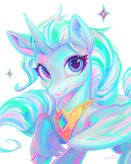 blue_body blue_eyes blue_fur blue_hair blue_hooves blue_horn blue_mane blue_wings eyelashes female female_feral feral fur glistening glistening_eyes green_mane hair hooves horn looking_at_viewer mane mouth_closed multicolored_body multicolored_fur multicolored_mane pink_body pink_fur pink_mane solo white_mane wings lostgoose hasbro my_little_pony mythology equid equine mammal mythological_creature mythological_equine pegasus 2025 dated hi_res signature