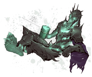 armor barefoot bone claws feet foot_fetish foot_focus headgear helmet humanoid_feet male plantigrade simple_background skeleton solo toe_claws toes kredri league_of_legends riot_games tencent ghost human humanoid mammal spirit hi_res