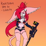 anthro cosplay dressing_up female oeru solo koeru kinktober kinktober_2024 mythology tengen_toppa_gurren_lagann koeru_(koeru) yoko_littner avian gryphon mythological_avian mythological_creature hi_res