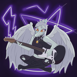 amber_eyes anthro boots bottomwear clothing denim denim_bottomwear denim_clothing elbow_feathers electric_guitar eyelashes eyeliner feathered_wings feathers female fingers footwear grey_body grey_hair grey_scales guitar hair halter_top jeans jewelry long_hair makeup midriff musical_instrument necklace pants playing_guitar playing_music plucked_string_instrument scales shoes simple_background sitting smile snout solo string_instrument torn_bottomwear torn_clothing torn_jeans torn_pants wings jokacookie cavemanon_studios goodbye_volcano_high ko_op_(game_developer) snoot_game fang_(gvh) prehistoric_species pterosaur reptile scalie 1:1 2023 digital_drawing_(artwork) digital_media_(artwork) hi_res