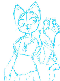 4_fingers anthro asian_clothing blouse bottomwear clothed clothing east_asian_clothing female fingers gesture japanese_clothing japanese_school_uniform open_mouth sailor_collar school_uniform serafuku simple_background skirt solo tail topwear uniform waving waving_hand white_background inkundercover domestic_cat felid feline felis mammal 2019 3:4 digital_media_(artwork) guide_lines hi_res