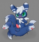 3_toes anthro anus barefoot blue_eyes blue_fur blush butt denryu fur green_eyes grey_background happy male meowstic nintendo nude pawpads paws penis pink_penis pink_skin plain_background pokémon presenting presenting_hindquarters raised_leg shiny sitting smile solo video_games white_fur りょく
Rating: Explicit
Score: 17
User: forkU
Date: September 15, 2013