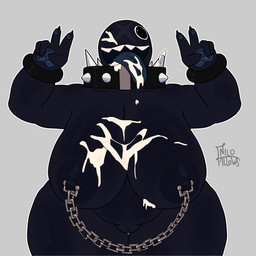 5_fingers anthro areola belly big_breasts black_body bodily_fluids bottomless bottomless_anthro bottomless_female breasts chain clothed clothing collar cum cum_on_body cum_on_breasts cum_on_eye cum_on_face cum_on_tongue curvy_figure female female_anthro fingers genital_fluids genitals huge_breasts huge_hips huge_thighs looking_at_viewer nipple_piercing nipples nude nude_anthro nude_female open_mouth piercing pose sharp_teeth solo teeth thick_thighs tongue tongue_out topless topless_anthro topless_female vulva wide_hips nilo_pillows mario_bros nintendo gigi_(thecoatl034) chain_chomp 1:1 absurd_res colored digital_drawing_(artwork) digital_media_(artwork) hi_res portrait shaded three-quarter_portrait