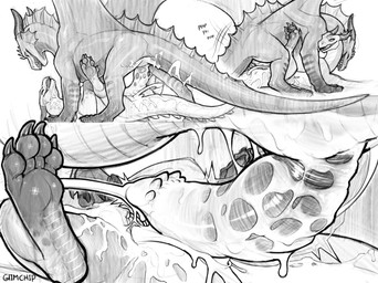 alternate blush bodily_fluids claws cum cum_inside cumshot duo ejaculation erection excessive_cum excessive_genital_fluids feet female female_feral feral feral_on_feral genital_fluids genitals horn male male/female male_feral membrane_(anatomy) membranous_wings messy nude open_mouth orgasm paws penetration penile penis scales sex simple_background size_difference tail teeth vaginal visimyrr vulva wings glimchip mythology cyprena aquatic aquatic_dragon dragon fish mammal mythological_creature mythological_marine mythological_scalie reptile scalie digital_media_(artwork) greyscale hi_res monochrome sketch
