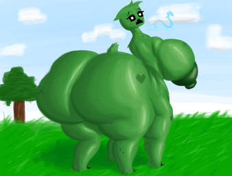 big_breasts big_butt big_nipples breasts butt female huge_breasts huge_butt huge_nipples hyper hyper_breasts hyper_butt hyper_nipples nipples solo mega_slime microsoft minecraft mojang xbox_game_studios creeper_(minecraft) creeper_taur taur absurd_res hi_res