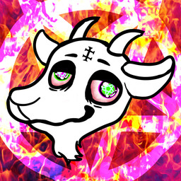 anthro drugs fire hell male occult_symbol pentagram satanic solo stoned substance_intoxication symbol capra_kid bovid caprine cryptid demon goat mammal 1:1 icon