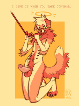 4_toes 5_fingers anthro arm_tuft ball_tuft bdsm belly_nipples biped body_hair claws collar collar_tag digitigrade elbow_tuft erection feet finger_claws fingerpads fingers floppy_ears fluffy fluffy_tail foreskin genitals glans happy_trail hindpaw humanoid_genitalia humanoid_penis leash leash_pull leashed_collar male male_anthro muzzle_(object) muzzled neck_tuft nipples pawpads paws penis petplay pink_pawpads pubes puppyplay retracted_foreskin roleplay solo tail text toe_claws toes tuft nugitos soup_(nugitos) bird_dog canid canine canis domestic_dog golden_retriever hunting_dog mammal retriever absurd_res english_text hi_res