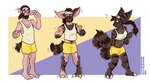 anthro beard biped blush bodily_fluids border bottomwear breast_growth breasts brown_body brown_fur brown_hair brown_markings claw_growth claws clothed clothing ear_growth eyewear facial_hair female female_anthro fully_clothed fur fur_growth gender_transformation glasses growth hair human_to_anthro looking_back_at_self looking_down_at_self male male_human markings motion_lines mtf_transformation navel open_mouth ponytail shirt shorts simple_background smile solo species_transformation standing striped_body striped_fur stripes sweat tail tail_growth tank_top text topwear transformation transformation_sequence white_border year hhazard ratchet_and_clank sony_corporation sony_interactive_entertainment human lombax mammal 2022 artist_name colored shaded
