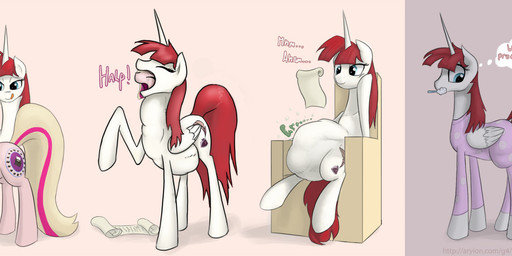 belly big_belly big_butt butt duo feathered_wings feathers female feral horn humor pun simple_background slightly_chubby solo_focus visual_pun vore wings augustbebel friendship_is_magic hasbro my_little_pony mythology lauren_faust_(character) earth_pony equid equine horse mammal mythological_creature mythological_equine pony winged_unicorn digital_media_(artwork)