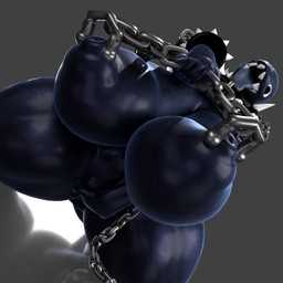 anthro big_breasts big_butt breasts butt chain collar female grey_background huge_breasts huge_butt hyper hyper_breasts hyper_butt nipple_piercing nipples nude piercing simple_background solo spiked_collar spikes thick_thighs tongue tongue_out anm_0n samuel1234_bon_(modeler) mario_bros nintendo gigi_(thecoatl034) chain_chomp 1:1 3d_(artwork) digital_media_(artwork) hi_res