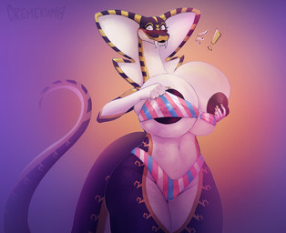 anthro big_breasts big_nipples bikini bikini_thong bikini_top black_body blush breast_squish breasts camel_toe clothing embarrassed fangs female female_anthro holding_breast huge_breasts lgbt_pride navel nipple_outline nipple_slip nipples non-mammal_breasts non-mammal_navel non-mammal_nipples one_breast_out orange_background pride_color_bikini pride_color_clothing pride_color_swimwear pride_colors purple_background simple_background small_clothing solo squish standing struggling surprised swimwear teeth thick_thighs transgender_pride_colors two-piece_swimsuit wardrobe_malfunction white_body wide_hips cremekuma reptile scalie snake hi_res