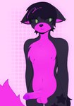 anthro balls black_body black_fur black_hair black_sclera bodily_fluids countershade_face countershade_torso countershading cum cum_drip dripping erection fluffy fluffy_tail foreskin fur genital_fluids genitals glans green_eyes hair humanoid_genitalia humanoid_penis looking_away magenta_countershading magenta_fur magenta_glans male mouth_closed multicolored_body multicolored_fur navel nipples nude penis pivoted_ears pubes short_hair solo tail vein veiny_penis tearyeyedpuppycum canid canine canis humanoid mammal wolf hi_res