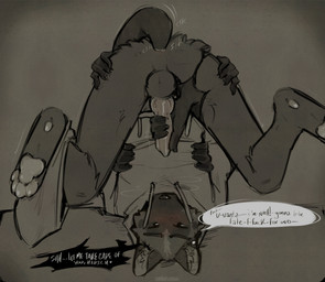 anal anal_penetration animal_genitalia animal_penis anthro balls blush bodily_fluids butt canine_genitalia canine_penis clothed clothing clothing_around_one_leg drawstring duo ear_piercing genitals hand_on_butt hand_on_penis handjob handjob_while_penetrating hands_on_waist hoodie knot male male/male multiple_hands partially_clothed pawpads penetration penile penis piercing sex speech_bubble spread_butt spreading sweat tentacle_in_ass tentacle_penetration tentacle_sex tentacles text topwear underwear underwear_around_one_leg underwear_down upside_down cerberussenn herschel_anhaus_(cerberussenn) vantablack_(cerberussenn) canid canine canis demon domestic_dog herding_dog malinois_dog mammal pastoral_dog shadow_creature sheepdog symbiote absurd_res english_text hi_res monochrome sepia signature sketch