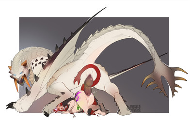 animal_genitalia bestiality biped blue_eyes border claws duo erection fangs female female_human female_on_feral female_penetrated feral feral_penetrating feral_penetrating_female feral_penetrating_human fur genital_slit genitals grey_background human_on_feral human_penetrated interspecies larger_feral larger_male male male/female male_feral male_on_human male_penetrating male_penetrating_female mid_transformation penetration penile penile_penetration penis penis_in_vagina scales sex simple_background size_difference smaller_female smaller_human smaller_penetrated teeth toe_claws transformation transformation_through_sex vaginal vaginal_penetration white_body white_border white_fur white_scales sweetburn capcom monster_hunter sabrith_ebonclaw barioth flying_wyvern human mammal 2022 digital_media_(artwork) hi_res
