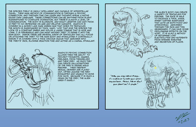 ambiguous_gender eyeless female female/ambiguous fur lips penetration restrained restrained_by_tentacles size_difference smile species_information spread_legs spreading tentacles text tongue vaginal vaginal_penetration dr_artist miaryu_(dr_artist) alien human mammal absurd_res english_text hi_res model_sheet sketch