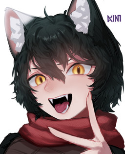 bangs black_body black_eyebrows black_fur black_hair bob_cut brown_clothing brown_topwear brown_vest clothed clothed_female clothed_humanoid clothing cowlick crossed_bangs dark_hair dipstick_ears ear_markings eyebrows fangs female female_humanoid fingernails fur furrowed_eyebrows gesture hair hair_between_eyes hand_gesture inner_ear_fluff light_body light_skin logo looking_at_viewer monotone_hair multicolored_body multicolored_ears multicolored_fur nails open_mouth open_smile pupils red_scarf red_tongue scarf simple_background sleeveless_vest slit_pupils smile solo tan_body tan_fingernails tan_inner_ear tan_nails tan_skin teeth thin_eyebrows tongue tongue_out topwear tuft two_tone_body two_tone_fur v_sign vest wavy_hair white_background white_body white_dipstick_ears white_fur yellow_eyes kimchunsik delicious_in_dungeon izutsumi_(delicious_in_dungeon) animal_humanoid cat_humanoid domestic_cat felid felid_humanoid feline feline_humanoid felis humanoid mammal mammal_humanoid 2025 artist_logo bust_portrait cross-hatching digital_media_(artwork) digital_painting_(artwork) hatching_(art) hi_res painting_(artwork) portrait shaded soft_shading